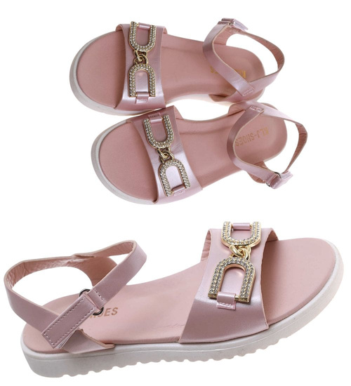 Szampańskie sandały dla dziewczynki /F9-2 17651 T291/