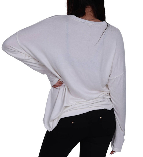 Biała bluzka damska oversize /H UB819 S235/