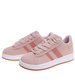 Pastelowe sznurowane trampki damskie Różowe /E6-2 18819 W385/