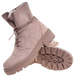 Zimowe botki trapery z ociepleniem beżowe /F8-2 18499 T4/