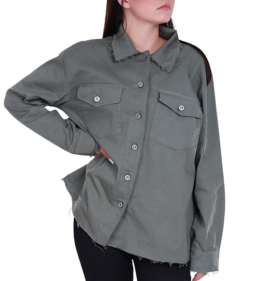 Zielona koszula damska oversize /H UB811 S235/