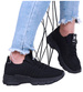 Wsuwane czarne buty sportowe damskie /D6-3 15618 T256/