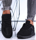Sznurowane czarne buty sportowe damskie /D5-2 15711 T287/