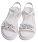 Białe dziewczęce sandały z cyrkoniami /E6-2 17628 T296/
