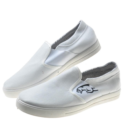 Trampki sportowe męskie wsuwane BIAŁE /C2-2 7858 S096/