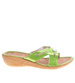 Zielone klapki na koturnie /B4-1 12193 T004/