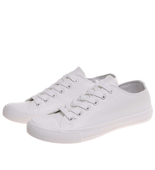 Białe niskie trampki męskie /F2-2 17986 T232/