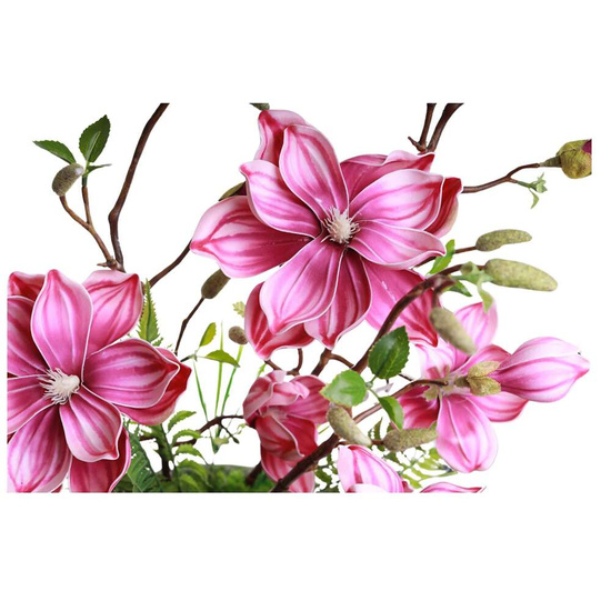 Fioletowe lilie w doniczce- sztuczne kwiaty Kompozycja 60 cm KOMP55