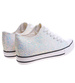 Białe trampki sneakersy na niskim koturnie /G8-1 16615 T096/