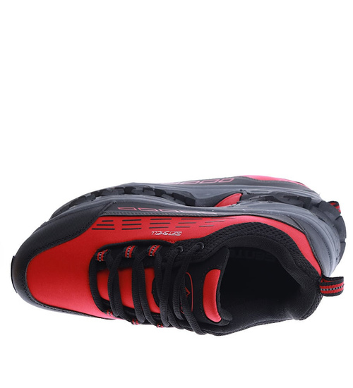 Czerwone męskie buty trekkingowe /G8-3 15018 T782/
