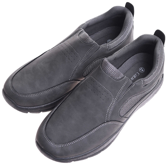 Wsuwane szare męskie buty sportowe /B3-1 17434 T484/