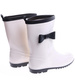 Biało czarne kalosze z kokardką /F10-1 14861 S297/