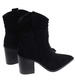 Czarne botki kowbojki na słupku /A3-2 18214 W427/