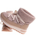 Zimowe botki śniegowce z futerkiem Khaki /F6-2 18538 W341/