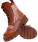 Brązowe ażurowe botki trapery na platformie /16770 F1-1 G381 +h2/