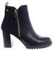 Botki damskie na stabilnym obcasie Czarne /E1-3 18318 T4814/