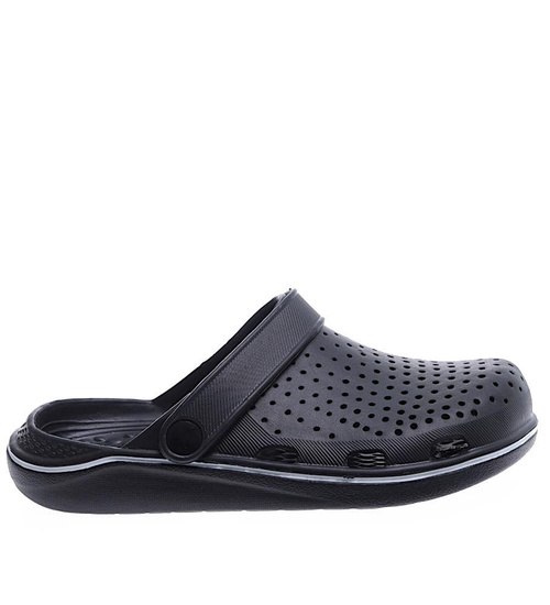 Kryte czarne klapki na basen /F7-1 15523 S192/