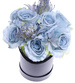 Flower box- niebieskie róże na prezent /FL23 S245/