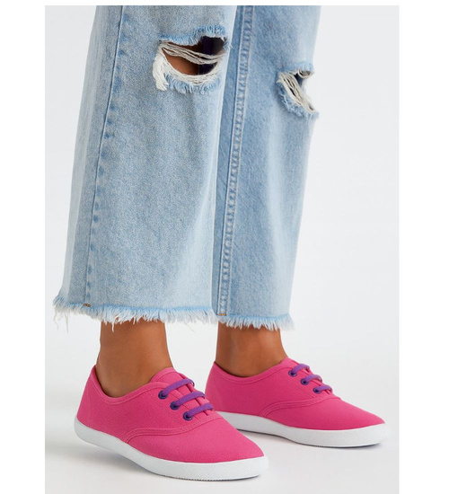 Fuksjowe wsuwane tenisówki dziewczęce /D5-1 18059 T075/