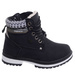 Ocieplane czarne botki trapery dziewczęce /C1-3 18293 T384/