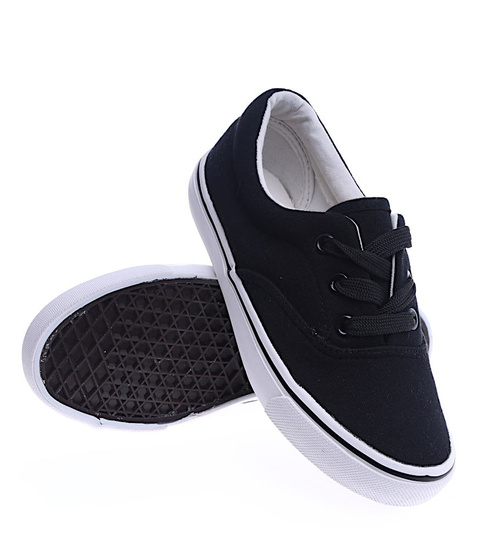 Czarne dziewczęce trampki  /E1-2 13814 T193/