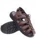 Ciemno brązowe męskie sandały na rzepy /D3-3 16459 S236/