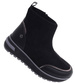 Sportowe botki damskie na zimę czarne /B4-1 18556 W205/