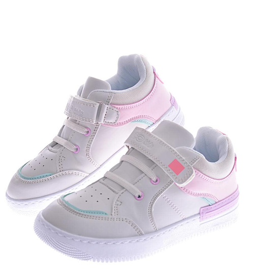 Beżowe dziewczęce buty sportowe /G11-2 12454 T497/