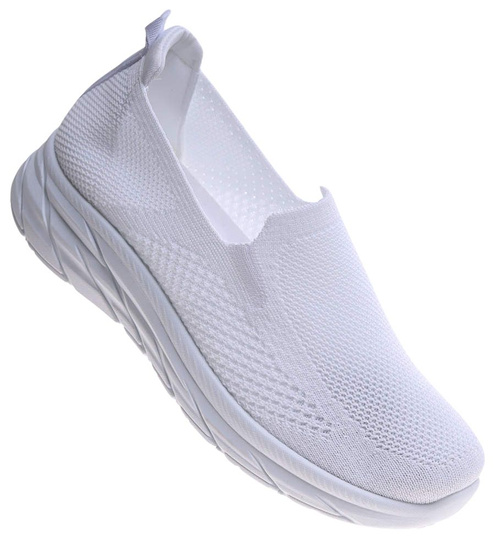 Wsuwane białe buty sportowe damskie /H2 17266 W101/