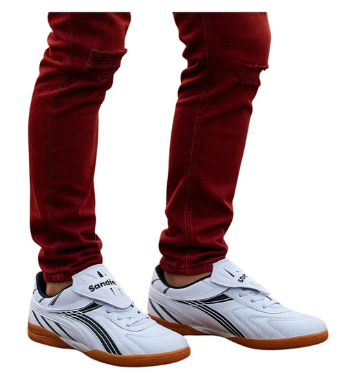 Białe halówki męskie Duże rozmiary /F9-1 18140 T337/