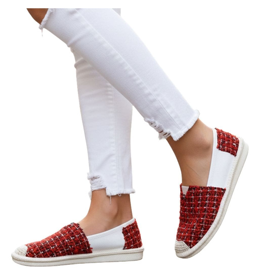 Wsuwane wiosenne buty espadryle /G6-2 15677 T07-4/