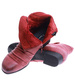 Damskie bordowe botki na niskim obcasie / G13-2 12778 T240/