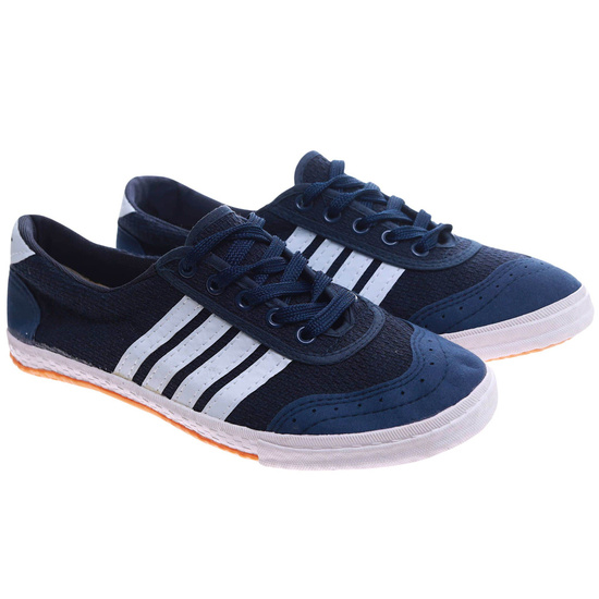 Granatowe materiałowe trampki halówki chłopięce wiązane /E8-1 17650  T138/