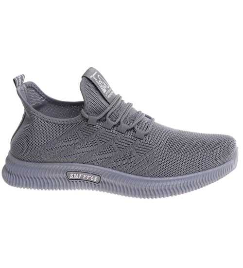 Wkładane męskie szare buty sportowe /C4-1 17997 GF285 +h2/