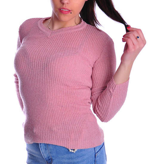 Jasno różowa bluzka damska /G2-1 UB340 T076/ Jasno różowa bluzka damska /G2-1 UB340 T076/