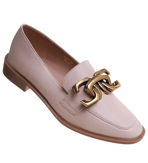 Wsuwane beżowe baleriny lordsy /A9-2 11599 T581/