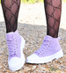 Wysokie trampki na grubym spodzie Liliowe /G12-2 12584 T294/