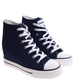 Granatowe trampki sneakersy na koturnie /G2-1 16713 G9-8/
