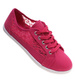 Ażurowe fuksjowe koronkowe tenisówki /G1-2 18740 T077/