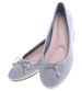 Szare klasyczne balerinki z kokardką /G10-3 13404 T190/