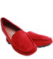 Czerwone zamszowe półbuty balerinki lordsy /F9-2 15628 T187/