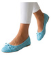 Niebieskie balerinki z koronki /G2-2 5065 S037/
