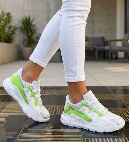 Damskie buty sportowe na platformie /D7-2 7960 S249/