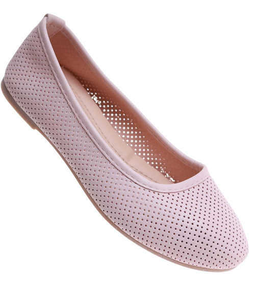 Różowe ażurowe baleriny dziewczęce /D2-2 17632 T121/