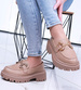 Wiosenne loafersy damskie półbuty na platformie Khaki /D8-1 15487 T336/