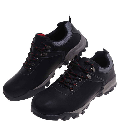 Czarne męskie buty trekkingowe /E5-2 18200 T405/