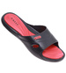 Czarno czerwone plażowe klapki damskie /E8-1 16636S184/