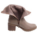 Damskie botki z wysoką cholewką Khaki /G4-2 18322 W341/