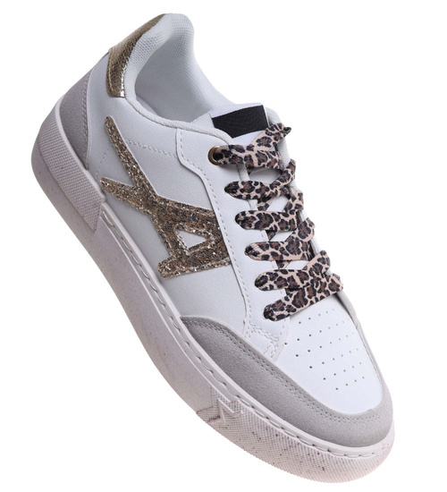 Trampki damskie sznurowane białe /J6-2 H2 18476 W16-6/