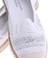 Białe koronkowe balerinki espadryle /D3-3 16151 T2/